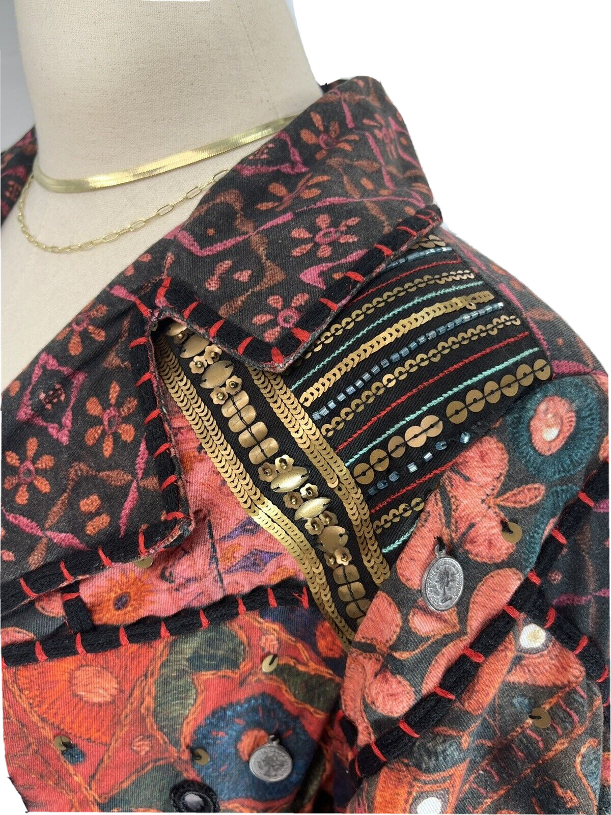 Soft Surroundings Patchwork Blazer Jacket Womens … - image 6