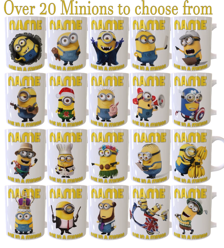 FUNKY GIFT STUDIO Minions Mug / Cup | Personalised | Funny | Birthday | Novelty | Gift | Merch