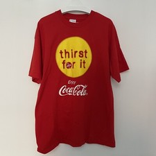 T-shirt vintage punto singolo Coca Cola promo grafica - taglia XL vecchia nuova stock anni 90