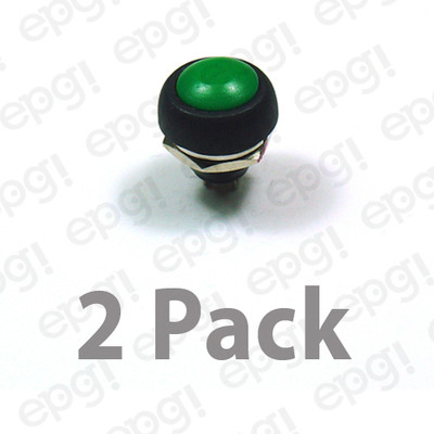 SPST (N/O) MOMENTARY ON GREEN PUSH BUTTON SWITCH 3AMPS @ 125VAC #66-2443-2PK
