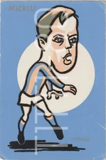 MICELLI - FOOTBALL FOOTBALL FOOTBALLER BOLOGNA - POSTCARD G.C.MANGINI - CARICATURE