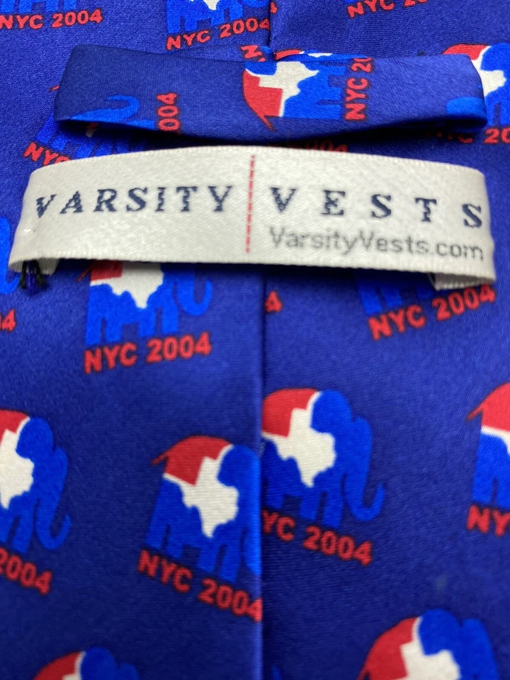 Varsity Vests Silk Republican Elephant Neck Tie Foto 4 de 4