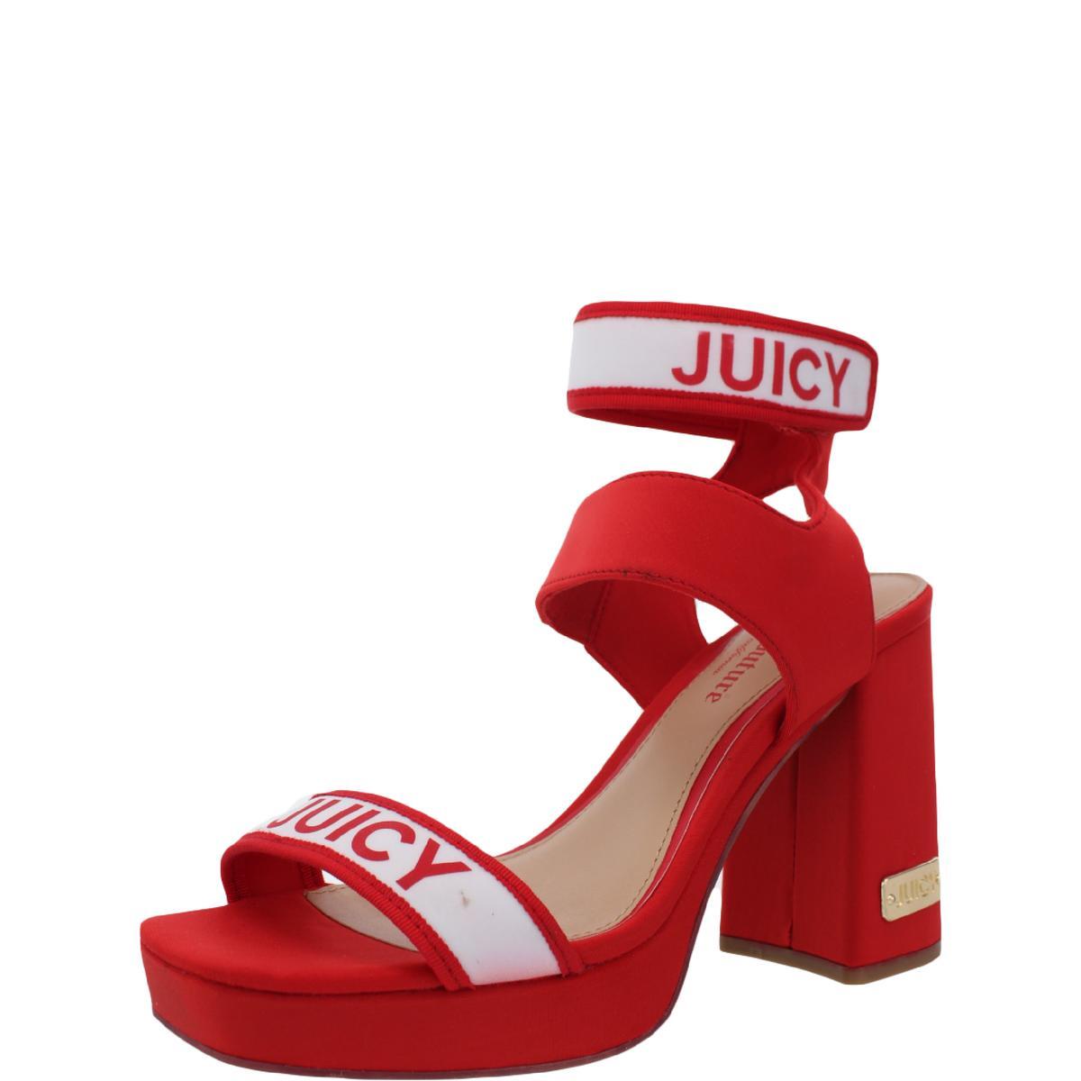 Женские блестящие розовые туфли на блочном каблуке Juicy Couture на среднем каблуке 7,5 (B,M) BHFO 1798