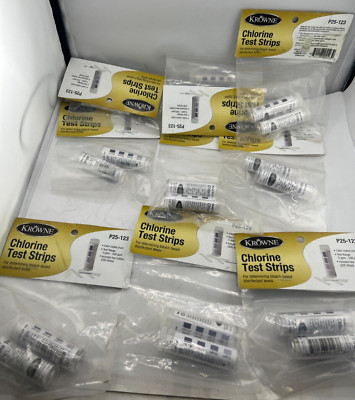 8 Pack of 2 Krowne P25-123 Chlorine Test Strips 100 Strips Per Bottle w/ Extra 1