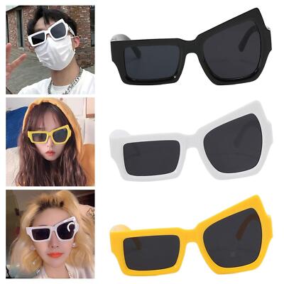 Novelty Party Sunglasses Vintage Resin Asymmetric Trendy Sun