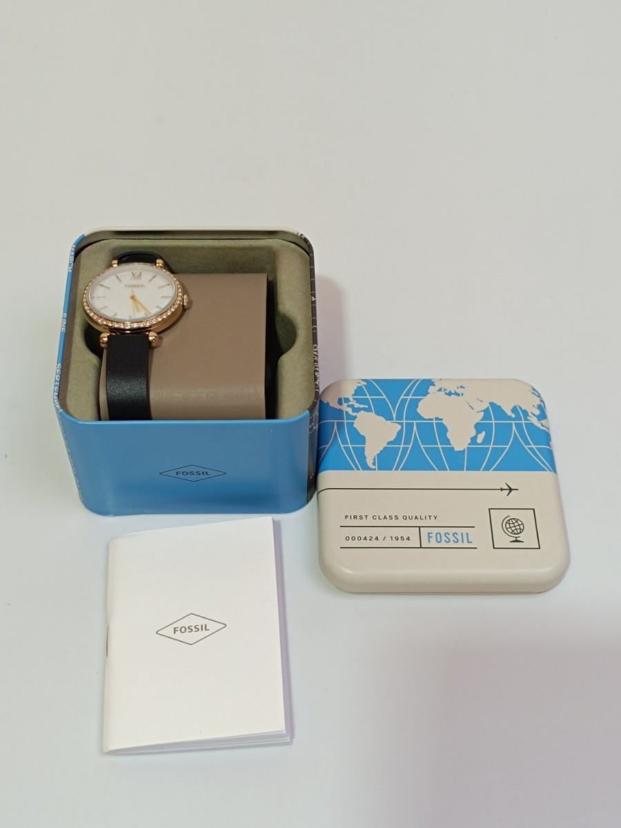 Fossil Tillie 3-Zeiger-Werk Leder schwarz Damenuhr