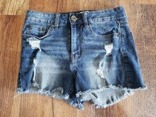 INDIGO REIN SHORT-SHORTS CUT OFF DENIM SHORT SIZE 5 FREE SHIPPING