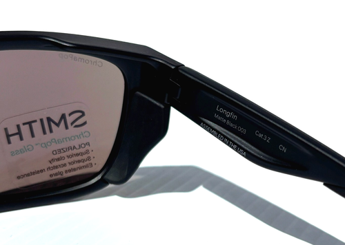 NEW Smith Optics LONGFIN Matte Black ChromaPop POLARIZED Blue GLASS Sunglass - Picture 17 of 17