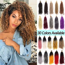 14" Water Curly Hair Crochet Braiding Hair Synthetic Hair Extensions