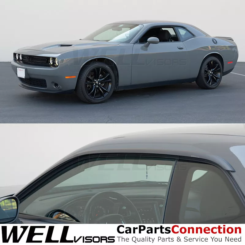 WELLvisors For 2008 2022 Dodge Challenger Window Visors Premium