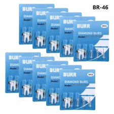 100 Dental High Speed Diamond Burs Drill Burrs Ball Round Medium FG 1.6MM BR-46