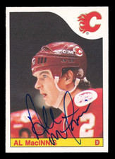 1985 O-Pee-Chee #237 Al MacInnis Autographed Full Signature HOF RC HQ Auto Card