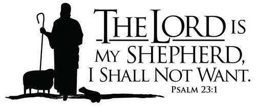 Psalms 23 The LORD is My Shepherd Wall lettering Mural Vinyl Decals Bible Verse - Picture 2 of 3
