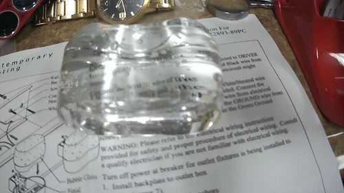 ET2 Lighting Blocs LED 3-Light Bath Vanity, Polished Chrome/Clear -bubble glass - Picture 4 of 5