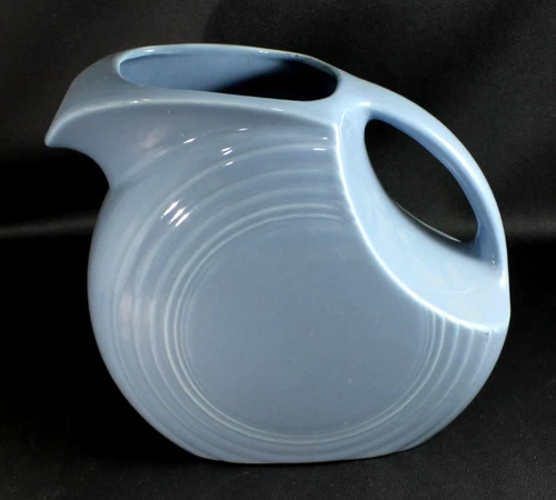 Fiesta Ware Large Periwinkle Blue Disc Pitcher 7.25" Tall Homer Laughlin USA