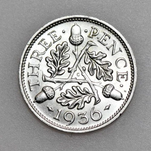 1936 George V Threepence — photo from the most recent tracked eBay sale