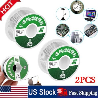 2PCS Aluminum Stainless Steel Lighter Solder Wire Soldering Wire Tool Lead Free