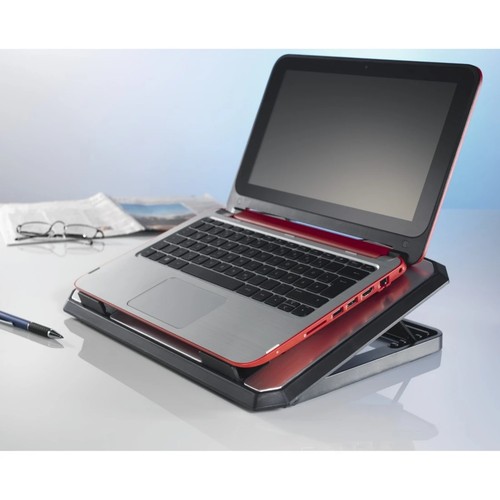 Hama USB Notebook-Kühler LED Lüfter Cooler Kühlpad 13" - 15,6" Notebook-Ständer - Afbeelding 9 van 12