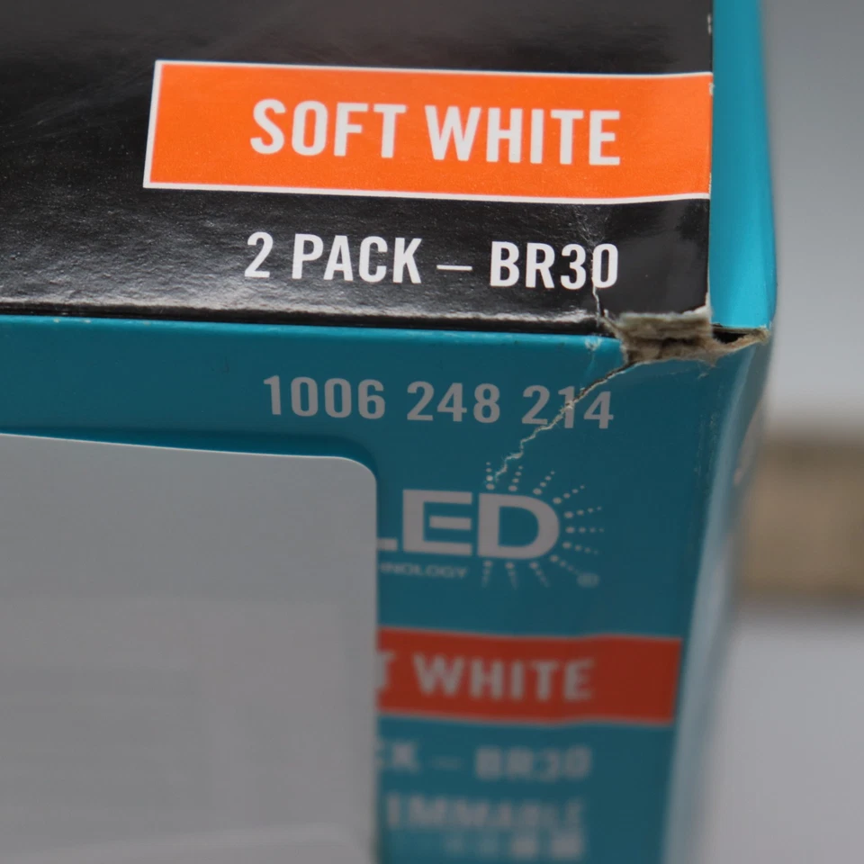 (2-Pk) EcoSmart BR30 Dimmable LED Light Bulb Soft White 90-Watt Equivalent   - Image 2 of 4