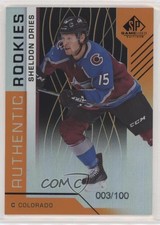 2018 SP Game Used Authentic Rookies Orange Rainbow 3/100 Sheldon Dries #191 2a9