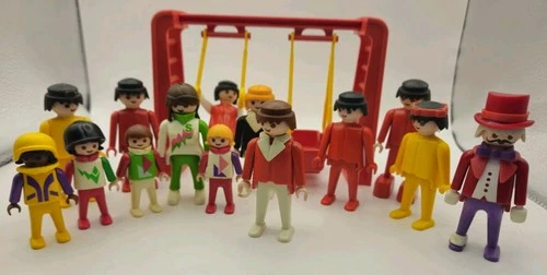 Vintage Mixed 1974 -1991 Lot Of 14 Geobra Playmobil Figures & Accessories German