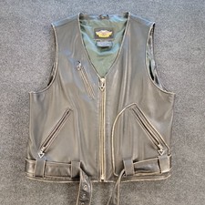 Vintage Harley Davison Leather Vest XL Sturgis