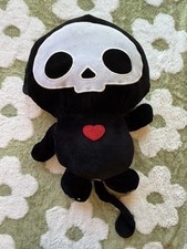 Large 20  Skelanimals  Marcy  Monkey Plush Fiesta. Black Gothic Skelanimal