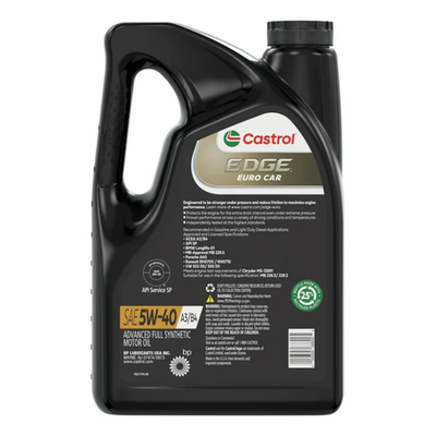 2 Pack Castrol EDGE Euro 5W-40 A3/B4 Advanced Full Synthetic Motor