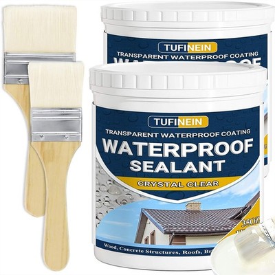 Waterproof Sealant 70oz Clear, Transparent Waterproof Coating Water-Based Inv...