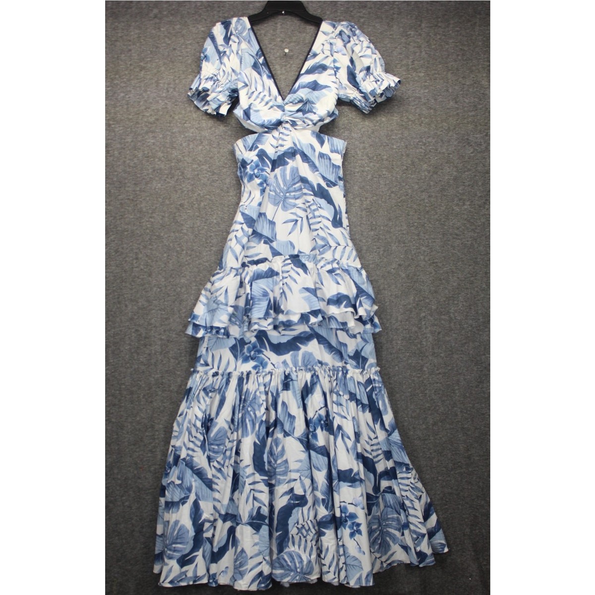 Johanna Ortiz Princress Royal Maxi Dress Size 4 Amazonia Print Blue Cutout  NEW | eBay