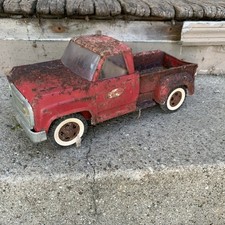 Vintage Red Tonka Stepside Pickup Parts Restore