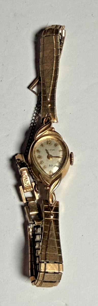 Bulova Ladies Watch Vintage 23 Jewels Mechanical Gold Tone Bracelet Oval Dial Rare Bulova Ladies Watch Vintage 23 Jewels Mechanical Gold  main image 2