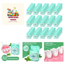 96 Pack Dental Floss Bulk Mint Flavored Floss 50m Each Travel Dental Oral Car...
