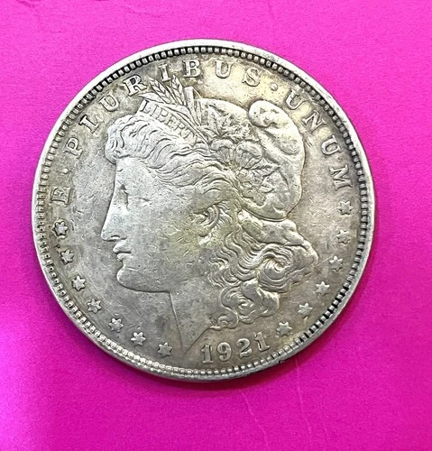1921 Morgan Silver Dollar $1 – 90% Silver – Historic US Coin – AU/BU Details