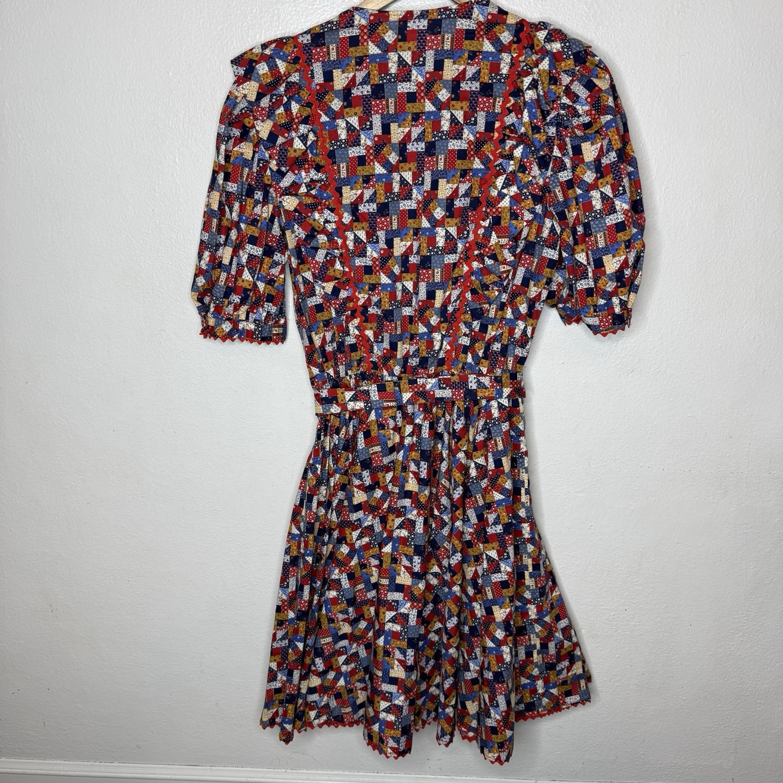 Retro Handmade Square Line Dancing Patchwork Prin… - image 6