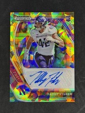 2021 Panini Prizm Draft Picks Gold Ice Paddy Fisher #DPA-PAD Auto