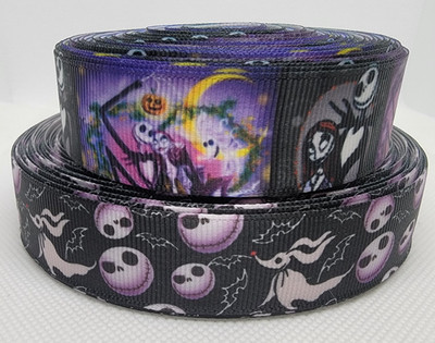 7/8'' Nightmare Before Christmas Grosgrain Ribbon! Jack & Sally! Zero! 7/8'' 