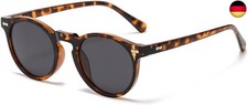 Round Polarisierte Sonnenbrille Damen Herren 70er Jahre Vintage Trendy Brille