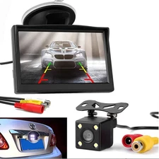 Wired Backup Camera Car Rear View HD Parking System Night Vision+ 5" Monitor Kit