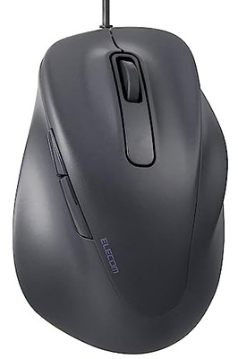 ELECOM Wired USB Ergonomic Shape Mouse  Silent Click  Right Hand  2000DPI  5