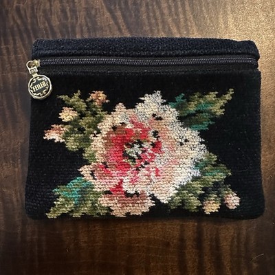 Vintage Fieler Floral Needlepoint Pouch/Accessories