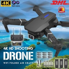 Faltbar FPV WIFI Drohne Mit 4K Kamera Mini Selfie Quadrocopter RC Drone+3 Akkus