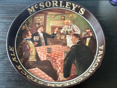 1936 McSorley's Stock Ale 12'' Beer Tray New York Brewery McSorley Depression