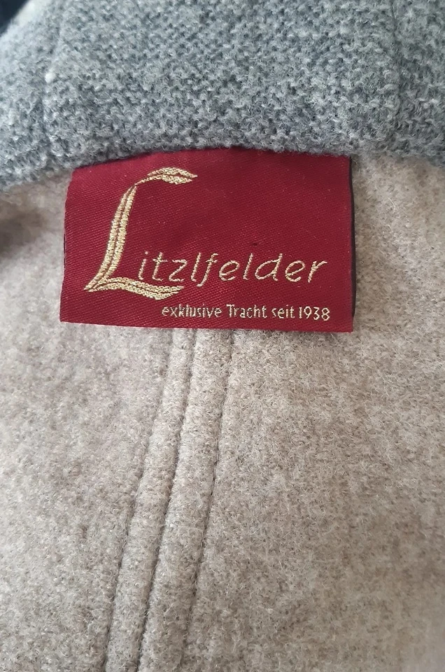 Litzlfelder Damen Jacke Janker Trachten Landhaus Gr. 40 Schurwolle mit Kapuze - Bild 4 von 4