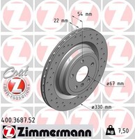 2X Zimmermann Bremsscheibe Sport Z 400.3687.52 FüR Mercedes Klasse Gle C292 W166