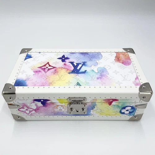 LOUIS VUITTON（LV） Louis Vuitton Cassapanca Multicolore Acquerello Monogramma Rivestito Tela 8 Montres