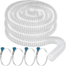 Heavy PVC Dust Collection Hose 2 1/2" X 20', Puncture Resistant PVC Dust Collect
