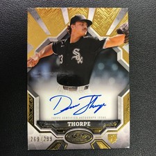 2025 Topps Tier One Break Out On Card Auto Drew Thorpe RC Gold /299 White Sox