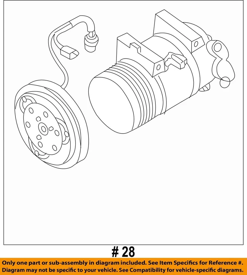 Compresor de aire acondicionado compatible con 14-18 Infiniti QX80 444873 Foto 4 de 4