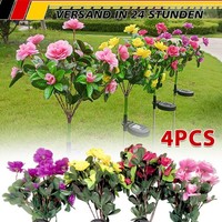4X Led Solar Laterne Gartenleuchte Gartenlampe Solarleuchte Sonnen Blumen Lampe